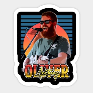 Retro Flyer Style Oliver Anthony Fan Art Sticker